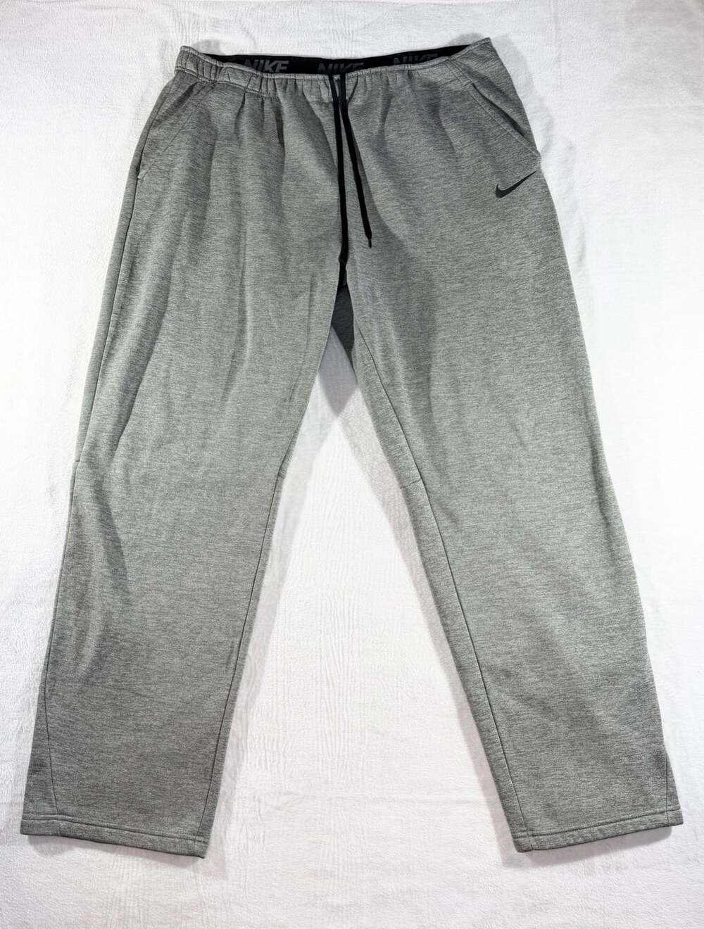Nike Dri-Fit Training Pants Size 4XL Tall Gray Fleece Joggers Sweatpants